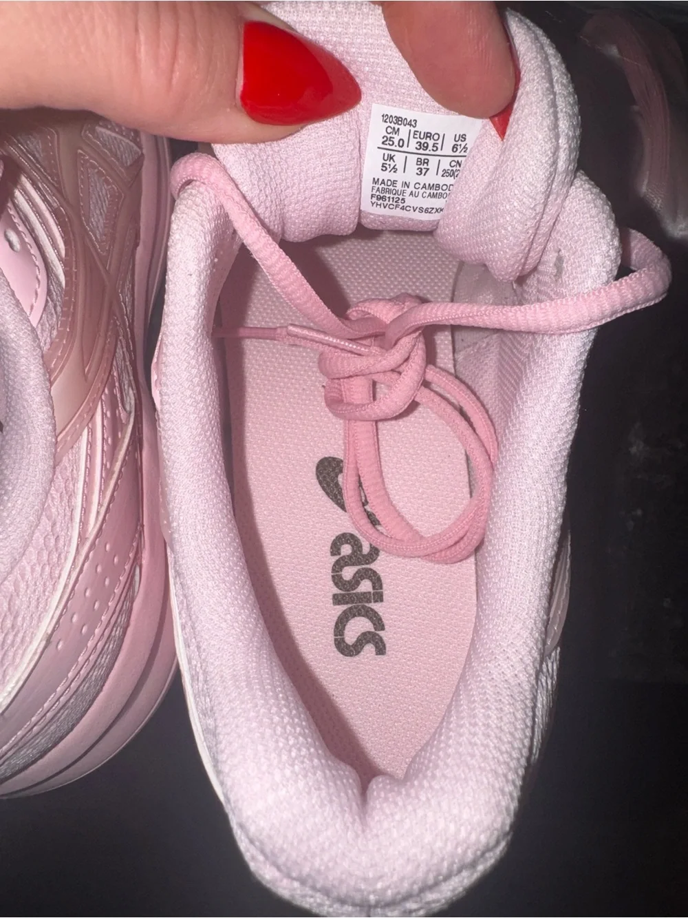 Asics gel pink salt lace tennis shoes women’s size 8